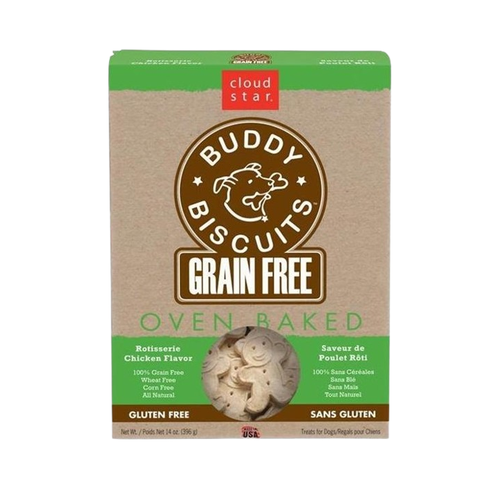 Cloud Star Buddy Biscuits Grain Free Oven Baked Roasted Chicken Dog Treats