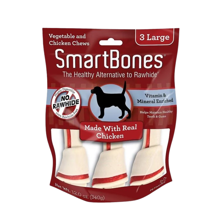 SmartBones Large Chicken Chew Bones Dog Treats