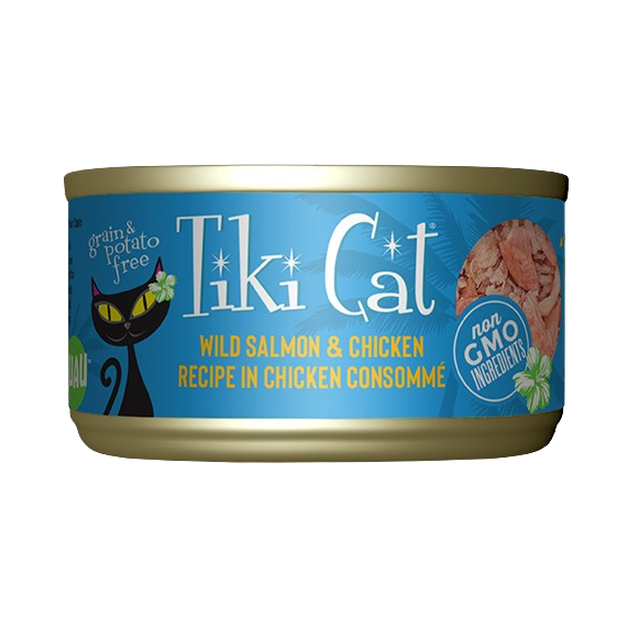 Tiki Cat Napili Luau Grain Free Wild Salmon and Chicken In Chicken Consomme Canned Cat Food