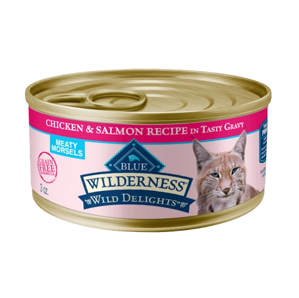 Blue Buffalo Wilderness Wild Delights Chicken and Salmon Canned Cat Food