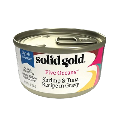 Solid Gold Five Oceans Grain Free Blended Tuna in Gravy Recipe Canned Cat Food