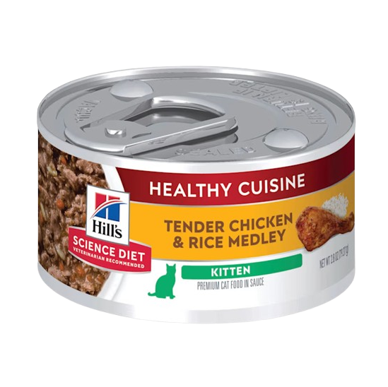Hill's Science Diet Healthy Cuisine Kitten Roasted Chicken & Rice Medley Canned Cat Food