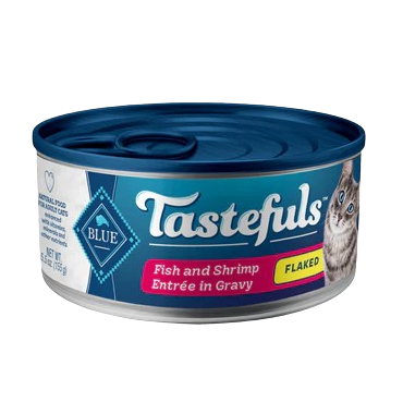 Blue Buffalo Tastefuls Natural Flaked Fish & Shrimp Entree in Gravy Wet Cat Food