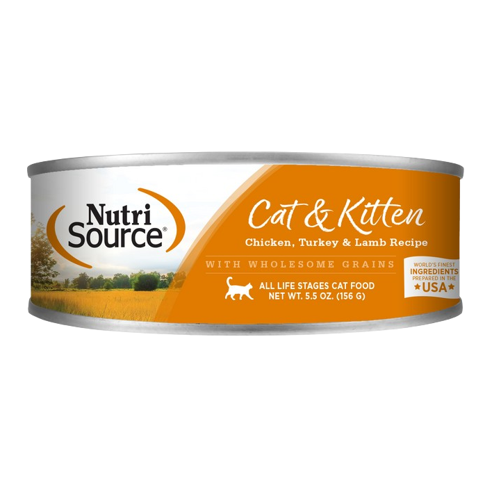 NutriSource Cat & Kitten Chicken, Turkey & Lamb Canned Cat Food