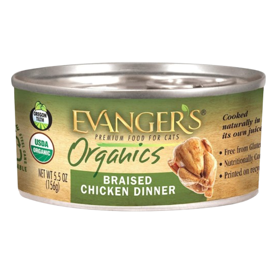 Evangers Organic Braised Chicken Canned Cat Food