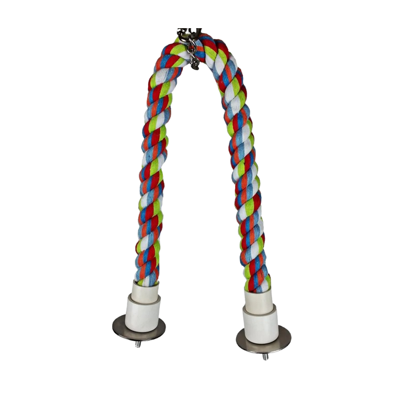 A & E Happy Beaks Cotton Cable Perch Bird Cage Accessory