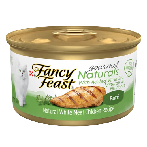 Fancy Feast Gourmet Naturals Grain-Free Pate White Meat Chicken Recipe Adult Wet Cat Food