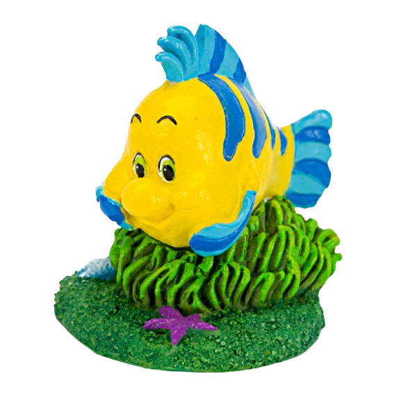 Penn-Plax Officially Licensed Disney's The Little Mermaid Fish Aquarium Ornament - Mini Flounder