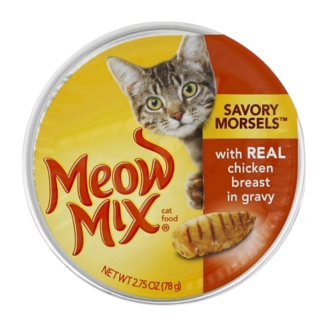 Meow Mix Savory Morsels with Chicken in Gravy Cat Food Cups