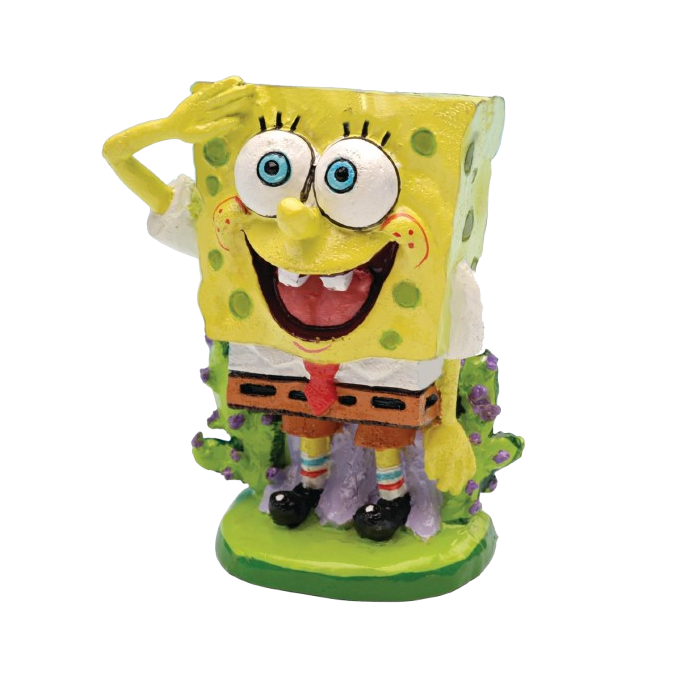 Penn-Plax Officially Licensed SpongeBob SquarePants Fish Aquarium Ornament - Mini SpongeBob