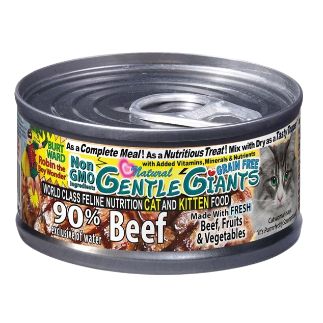 Gentle Giants Natural Non-GMO Beef Cat & Kitten Can Food - 3 oz, case of 24