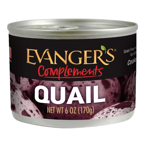 Evangers Grain Free Quail Canned Food for Dogs and Cats - 6 oz, case of 24