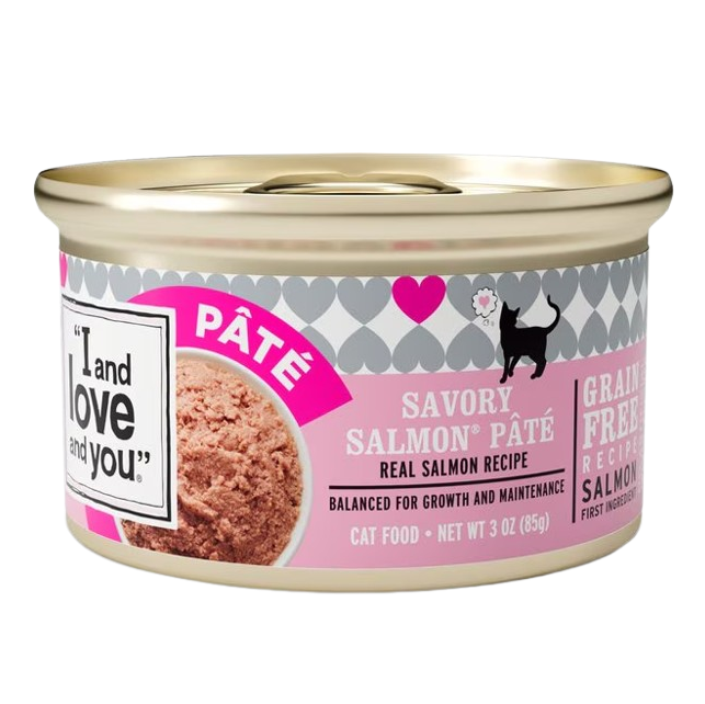 I And Love And You Grain Free Savory Salmon Pate Canned Cat Food - 3 oz, case of 24