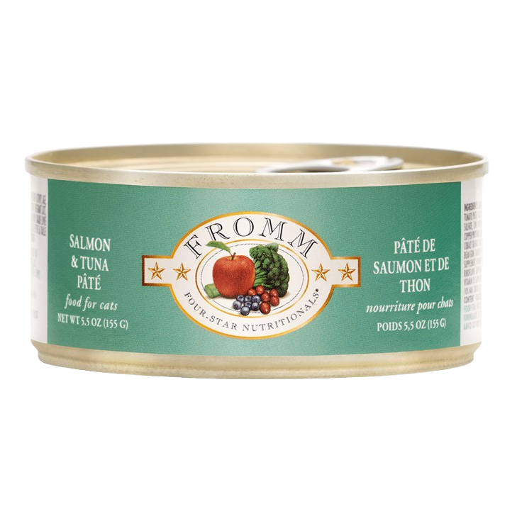 Fromm Four Star Grain Free Salmon & Tuna Pate Canned Cat Food - 5.5 oz, case of 12