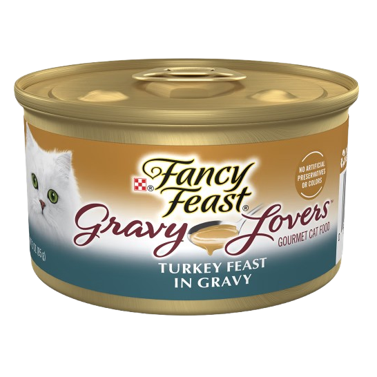 Fancy Feast Gravy Lovers Turkey Canned Cat Food - 3 oz, case of 24