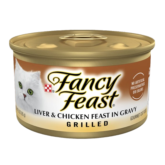 Fancy Feast Grilled Liver and Chicken Canned Cat Food - 3 oz, case of 24