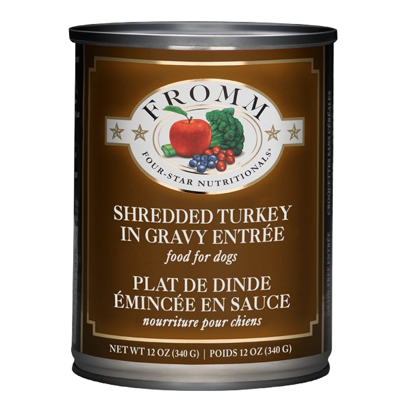 Fromm Four Star Shredded Turkey in Gravy Entree Canned Dog Food
