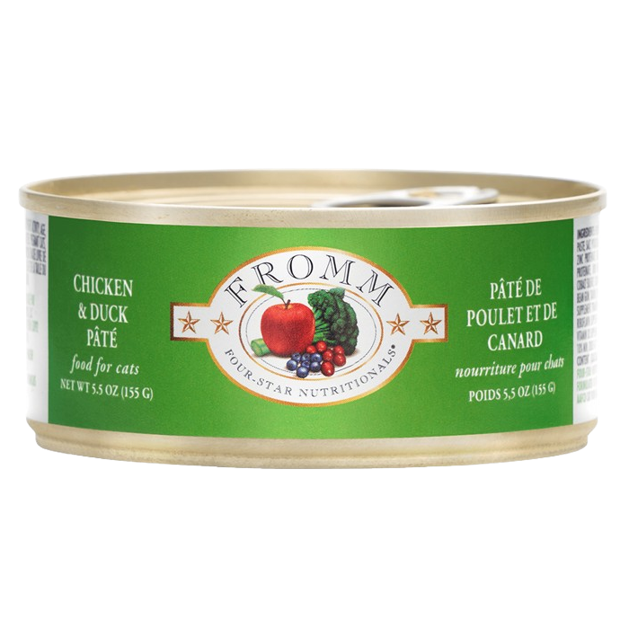 Fromm Four Star Grain Free Chicken & Duck Pate Canned Cat Food - 5.5 oz, case of 12
