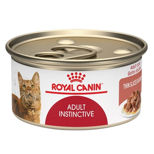 Royal Canin Feline Health Nutrition Adult Instinctive Thin Slices in Gravy Canned Cat Food - 3 oz, case of 12