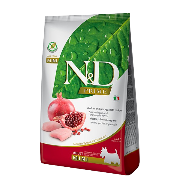 Farmina Prime N&D Natural & Delicious Grain Free Mini Adult Chicken & Pomegranate Dry Dog Food