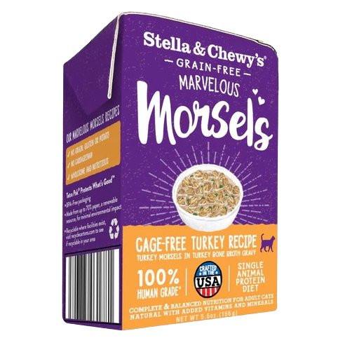 Stella & Chewy's Marvelous Morsels Cage Free Turkey Recipe Wet Cat Food - 5.5 oz
