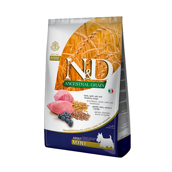 Farmina N&D Ancestral Grain Mini Adult Lamb & Blueberry Dry Dog Food