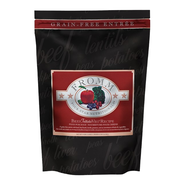 Fromm Four Star Grain Free Beef Frittata Veg Dry Dog Food - 4 lb