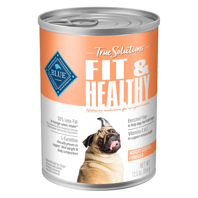 Blue Buffalo True Solutions Fit & Healthy Natural Weight Control Chicken Recipe Adult Wet Dog Food - 12.5 oz, case of 12