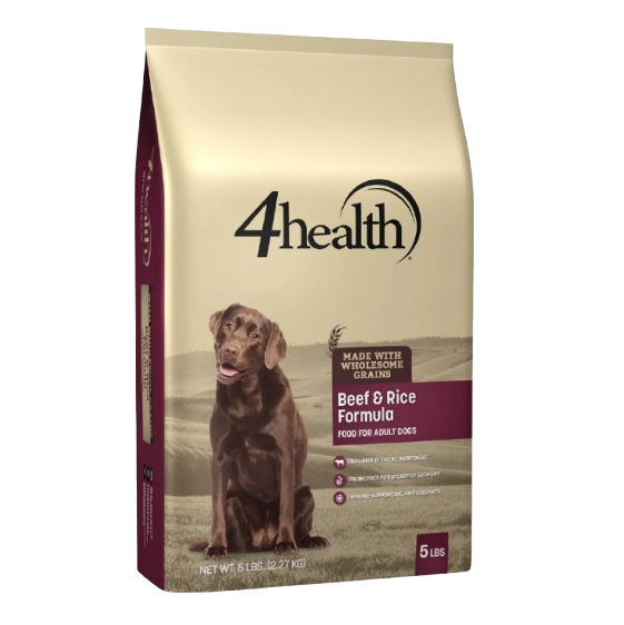 4health with Wholesome Grains Beef & Rice Formula Adult Dry Dog Food - 5 lb