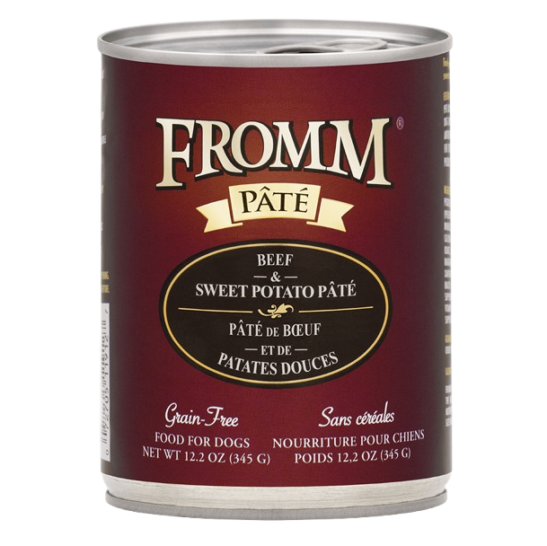 Fromm Grain Free Beef & Sweet Potato Pate Canned Dog Food - 12.2 oz, case of 12
