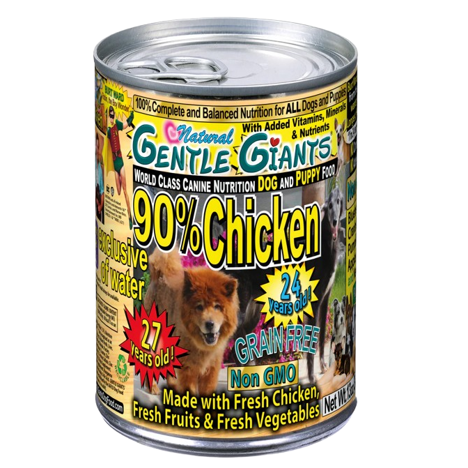 Gentle Giants Non-GMO Grain Free Chicken Dog & Puppy Can Food - 13 oz, case of 12