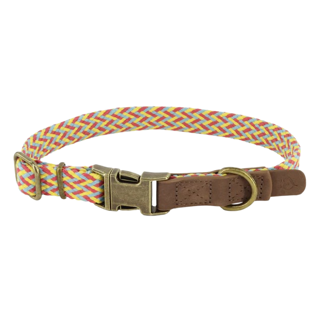 MuttNation Fueled by Miranda Lambert Woven Dog Collar Goldenrod Weave 3/4 X 12-18