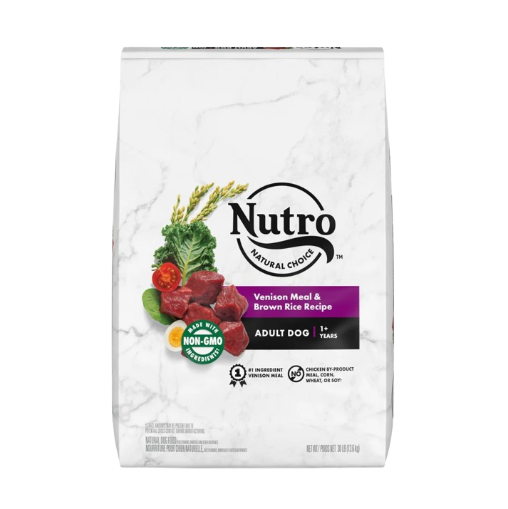 Nutro Wholesome Essentials Adult Venison Meal, Brown Rice and Oatmeal Dry Dog Food - 30 lb