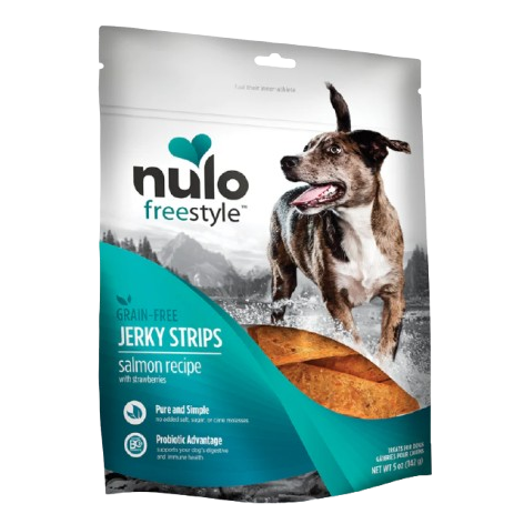Nulo Freestyle Grain Free Salmon & Strawberries Recipe Jerky Dog Treats
