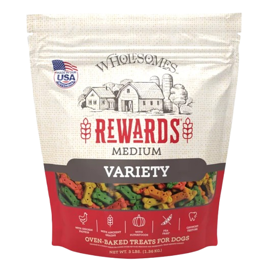 Wholesomes Rewards Medium Variety Biscuit Dog Treats