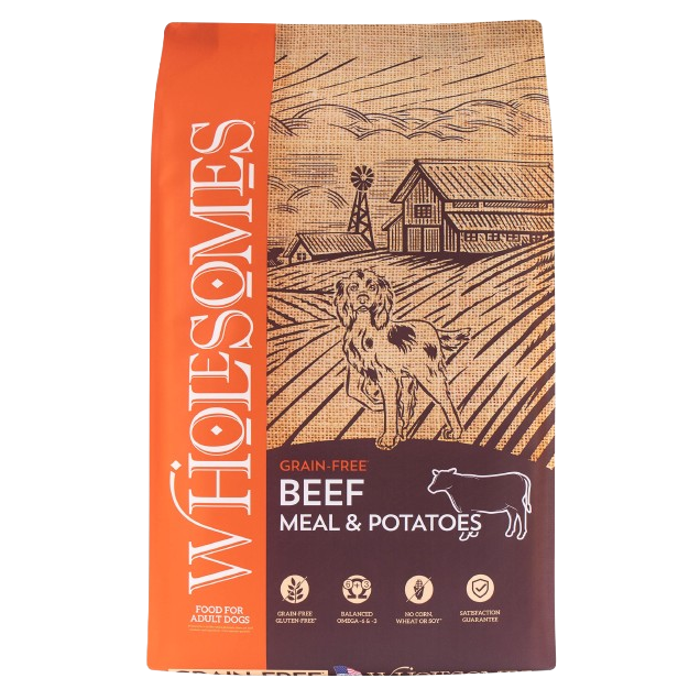 Wholesomes Beef Meal & Potatoes Grain-Free Dry Dog Food Grain-Free Dog Treats 35 lb - 35lb