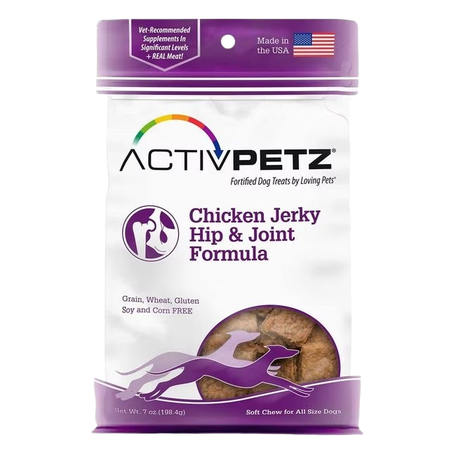 Loving Pets ActivPetz Grain Free Beef Jerky Hip and Joint Health Dog Treats