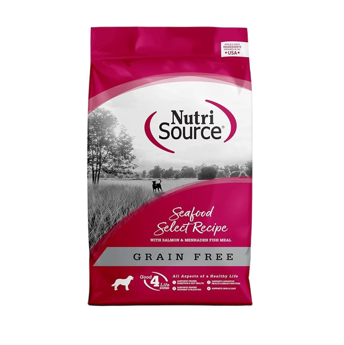 NutriSource Grain Free Seafood Select with Salmon Dry Dog Food - 5 lb