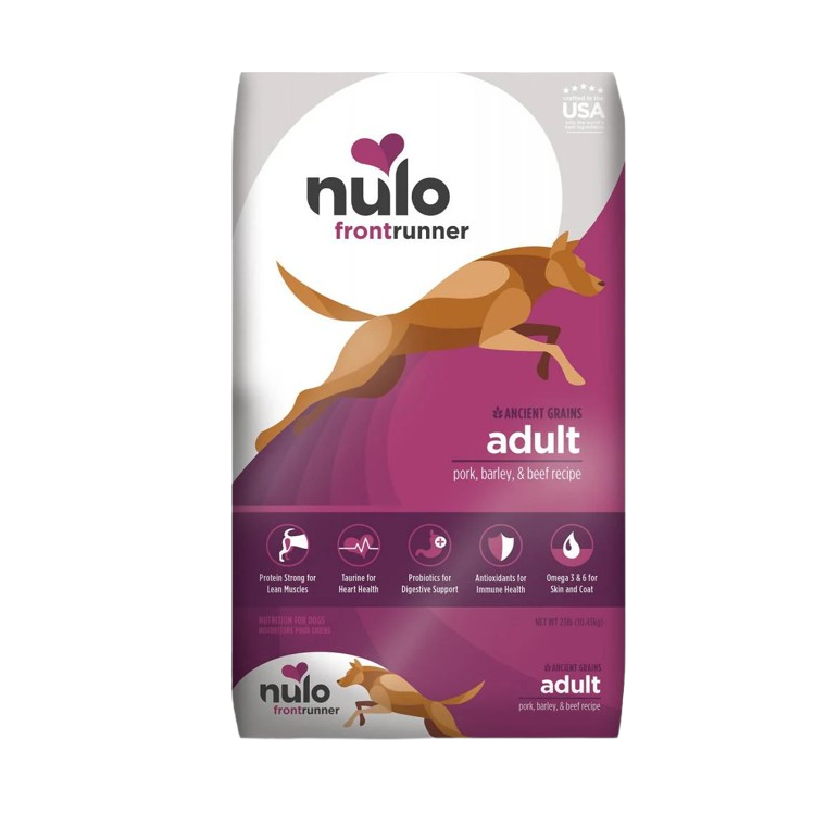 Nulo Frontrunner Pork, Barley & Beef Adult Dry Dog Food - 11 lb