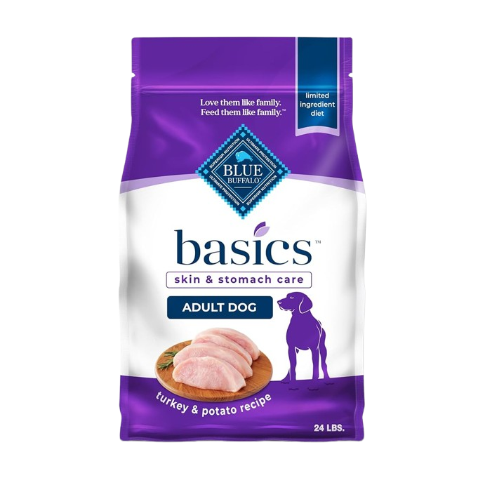 Blue Buffalo Basics Adult Turkey & Potato Recipe Dry Dog Food - 24 lb