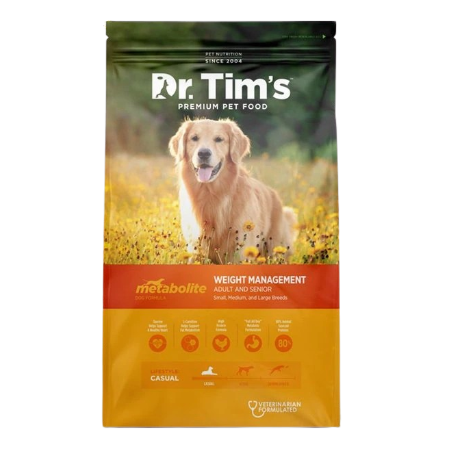 Dr. Tim's Metabolite Weight Management Formula Dry Dog Food - 12 lb
