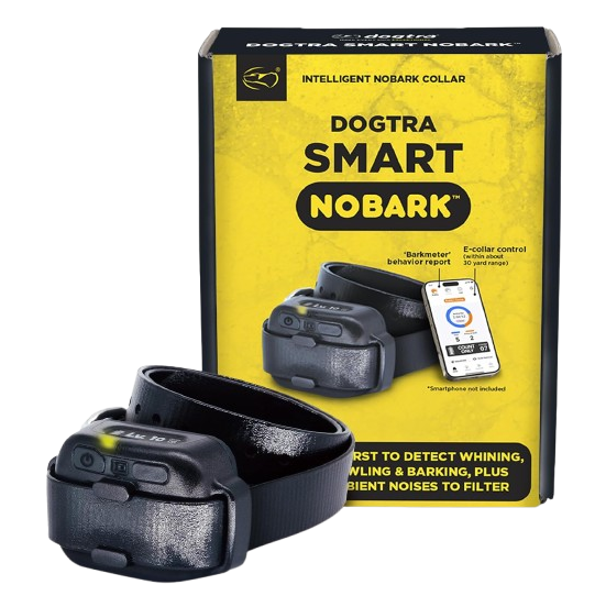 Dogtra Smart NOBARK, detects Whining and Barking, App Control e-Collar, Usage Notification, Behavior Report, Waterproof(IPX9K), 30 Yard Range, Compact Size for 10lbs Dogs, Triple Detection Accuracy.