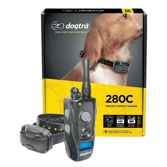 Dogtra 280C Waterproof 127-Level Precise Control LCD Screen 1/2-Mile Remote Training Dog E-Collar