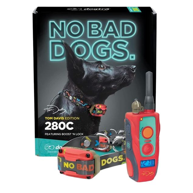 Dogtra E-Collar Tom Davis 280C Boost & Lock, Waterproof, 1/2-Mile Range Dog Training Collar with Remote, Rechargeable, 127 Levels, Vibration, Bungee, No Bad Dogs Trainer for Small, Medium, Large Dogs