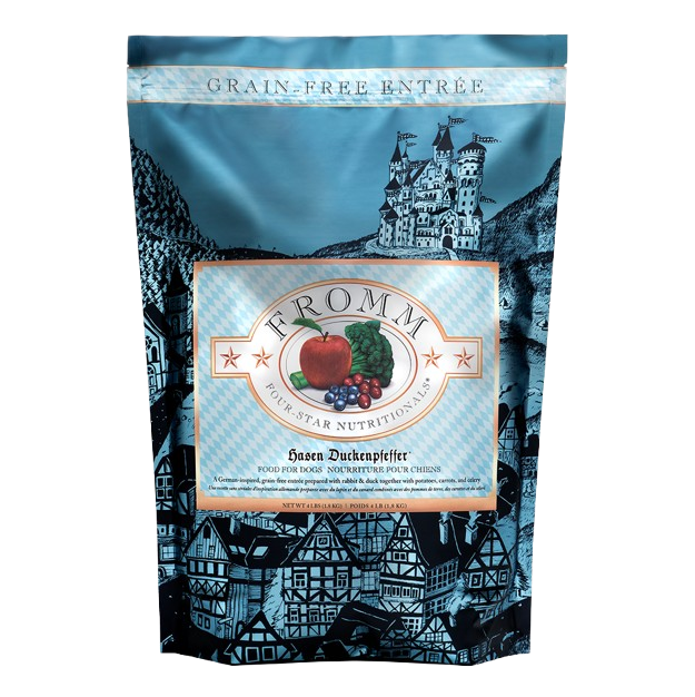 Fromm Four Star Grain Free Hasen Duckenpfeffer Dry Dog Food - 4 lb