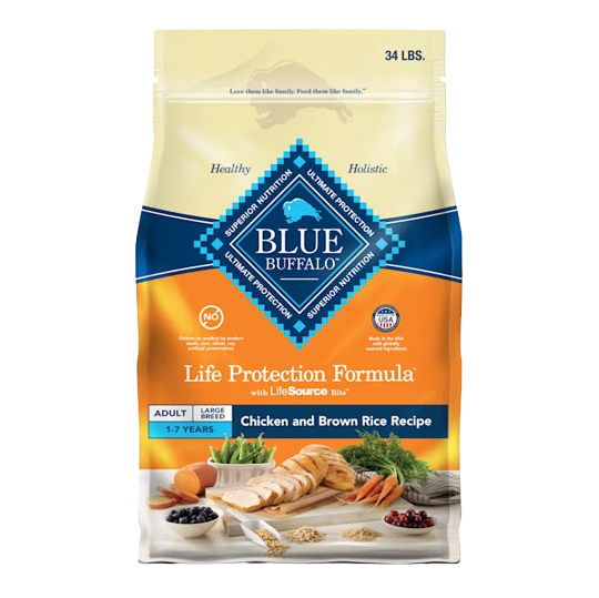 Blue Buffalo Life Protection Natural Chicken & Brown Rice Recipe Large Breed Adult Dry Dog Food - 15 lb