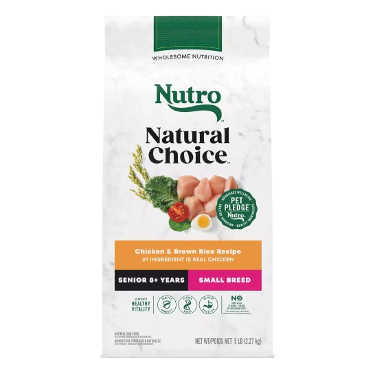 Nutro Wholesome Essentials Small Breed Senior Chicken, Whole Brown Rice and Sweet Potato Dry Dog Food - 5 lb