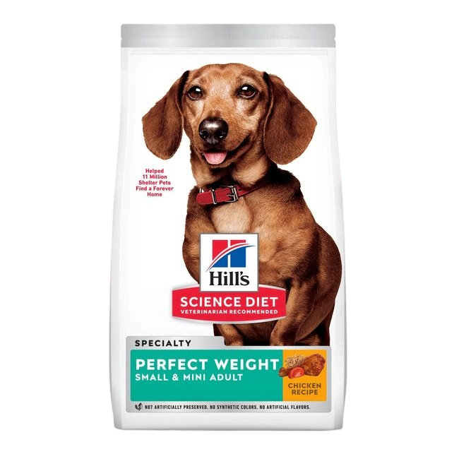 Hill's Science Diet Adult Perfect Weight Small & Mini Dry Dog Food, Chicken Recipe - 4 lb