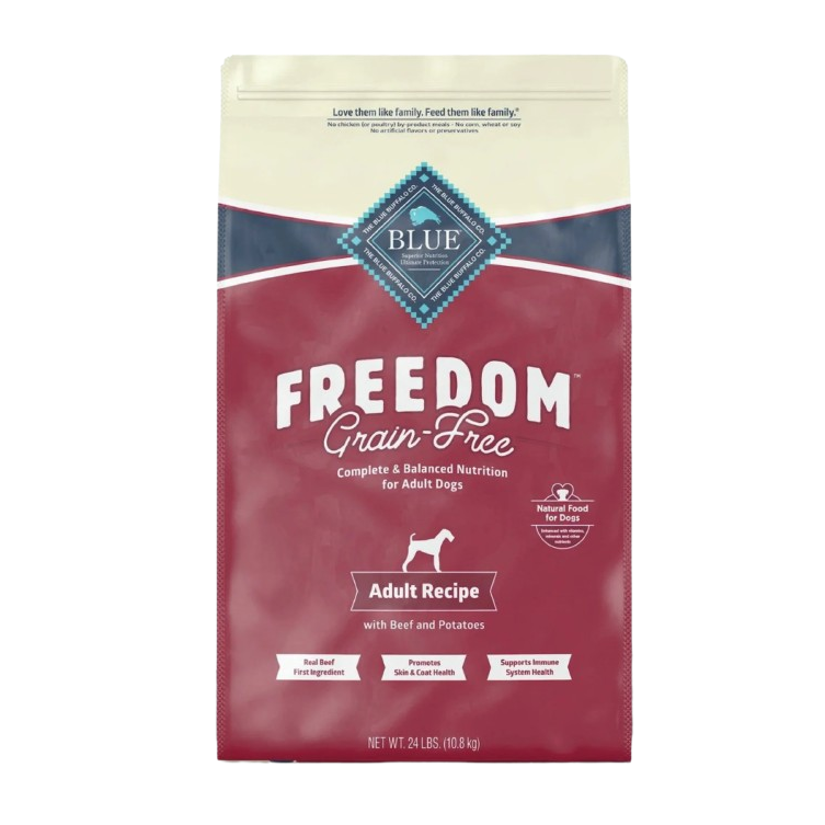 Blue Buffalo Freedom Grain-Free Adult Beef Recipe Dry Dog Food - 24 lb