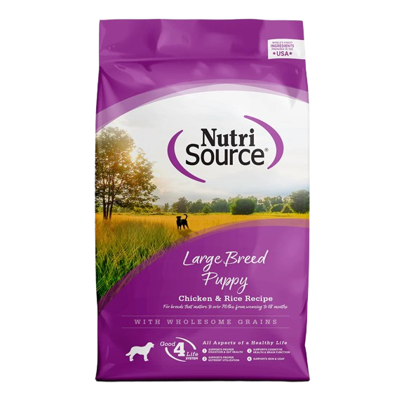 NutriSource Large Breed Puppy Chicken & Rice Dry Dog Food, 26-lb
